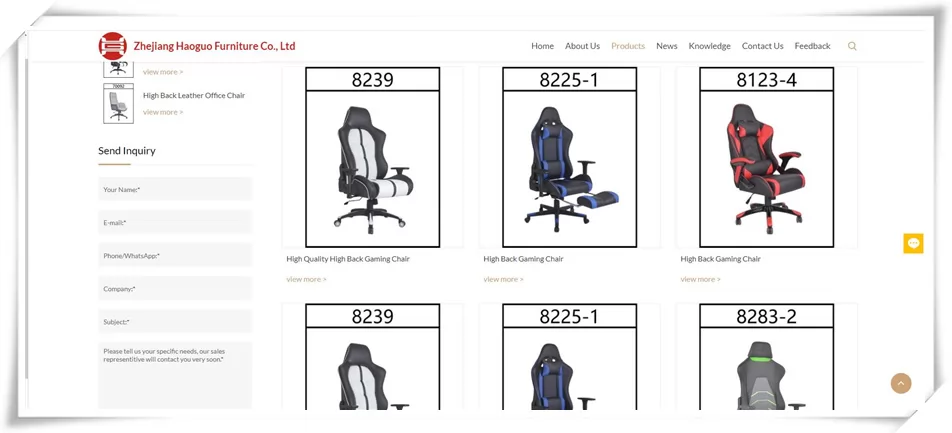 Hao State Chinese Gaming Chair Manufacturer